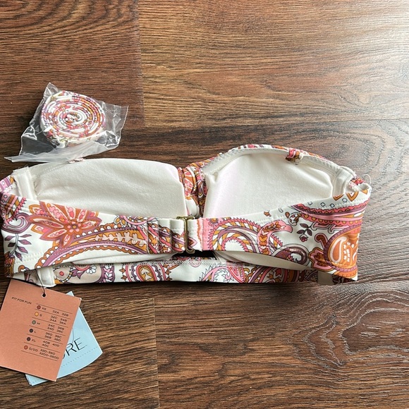 NWT Shade & Shore Paisley Print Bandeau Bikini Top XS | Bandeau Bikini Top | - Picture 8 of 11